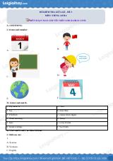 Đề thi giữa kì 1 Tiếng Anh 4 - Đề số 3